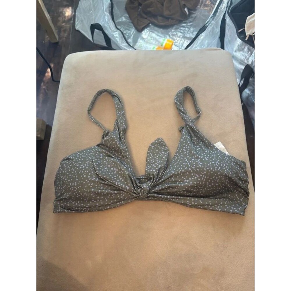 Prana tie front adjustable strap bikini top